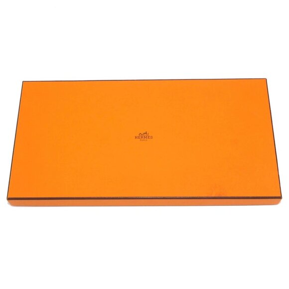 Auth HERMES Carre Geant/Carres 140 - Black White Orange Cashmere Silk Scarf - Picture 3 of 6